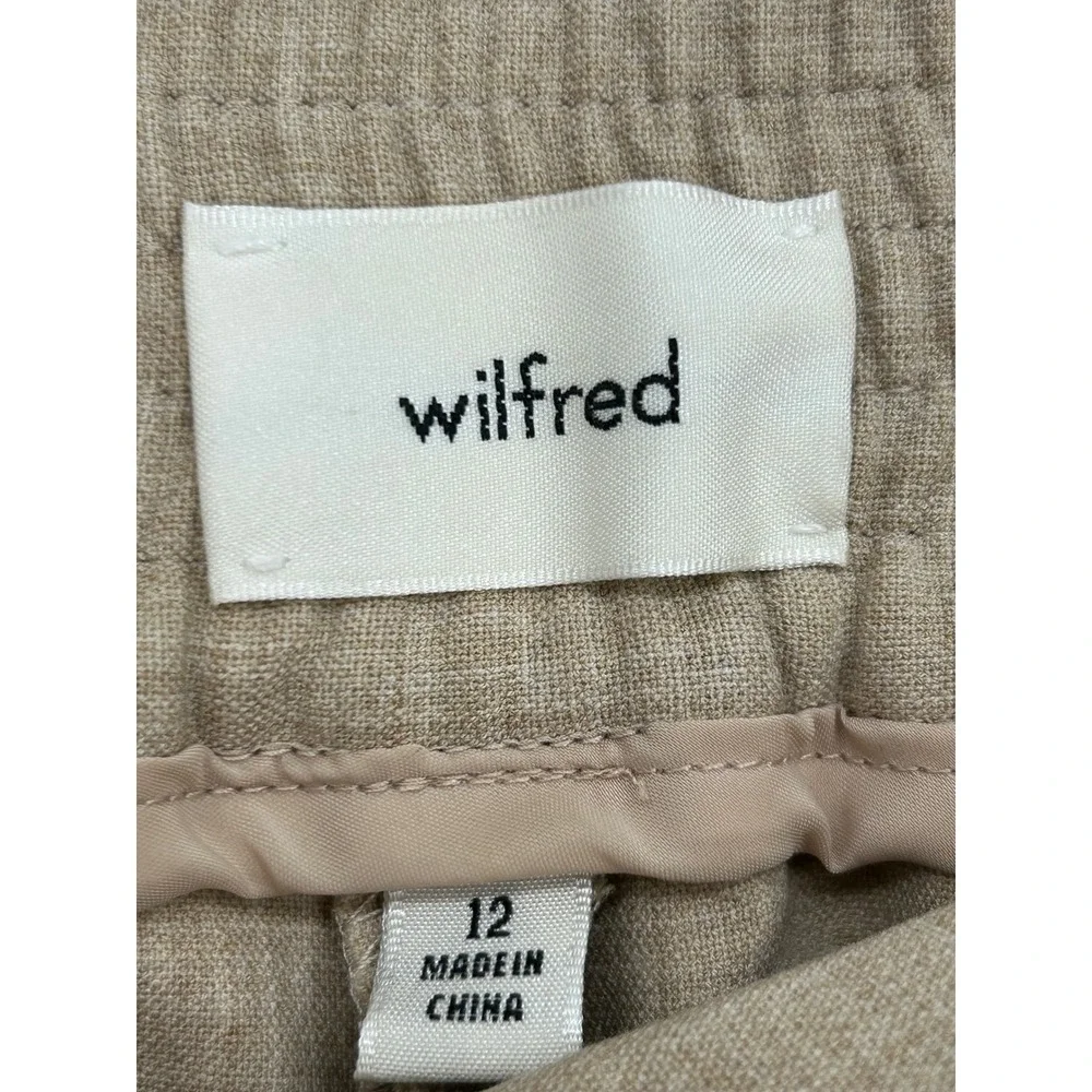 Wilfred Alanya Pant Stretch Suiting High-rise Wide-leg Pant-Heather Oat Beige-12 - Picture 4 of 12